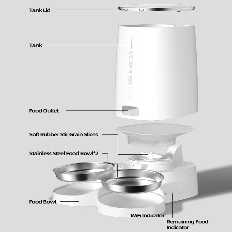 FURLIVIO™ ROJECO 4L WiFi Automatic Pet Feeder with App Control