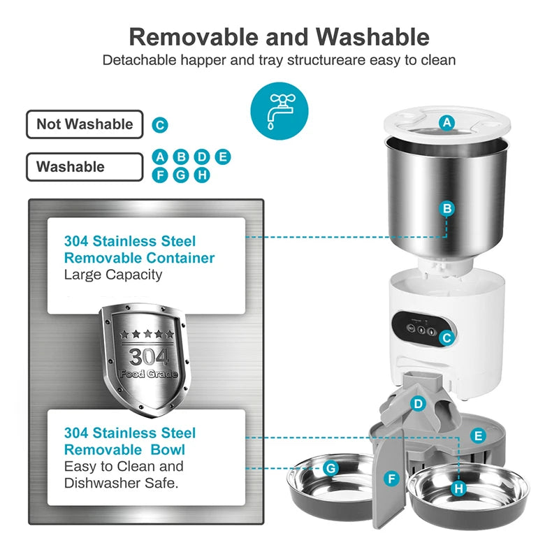 FURLIVIO™ Smart Automatic Pet Feeder with App Control