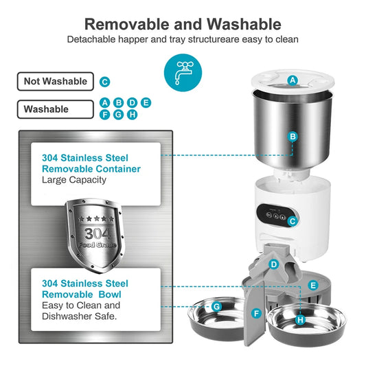FURLIVIO™ Smart Automatic Pet Feeder with App Control