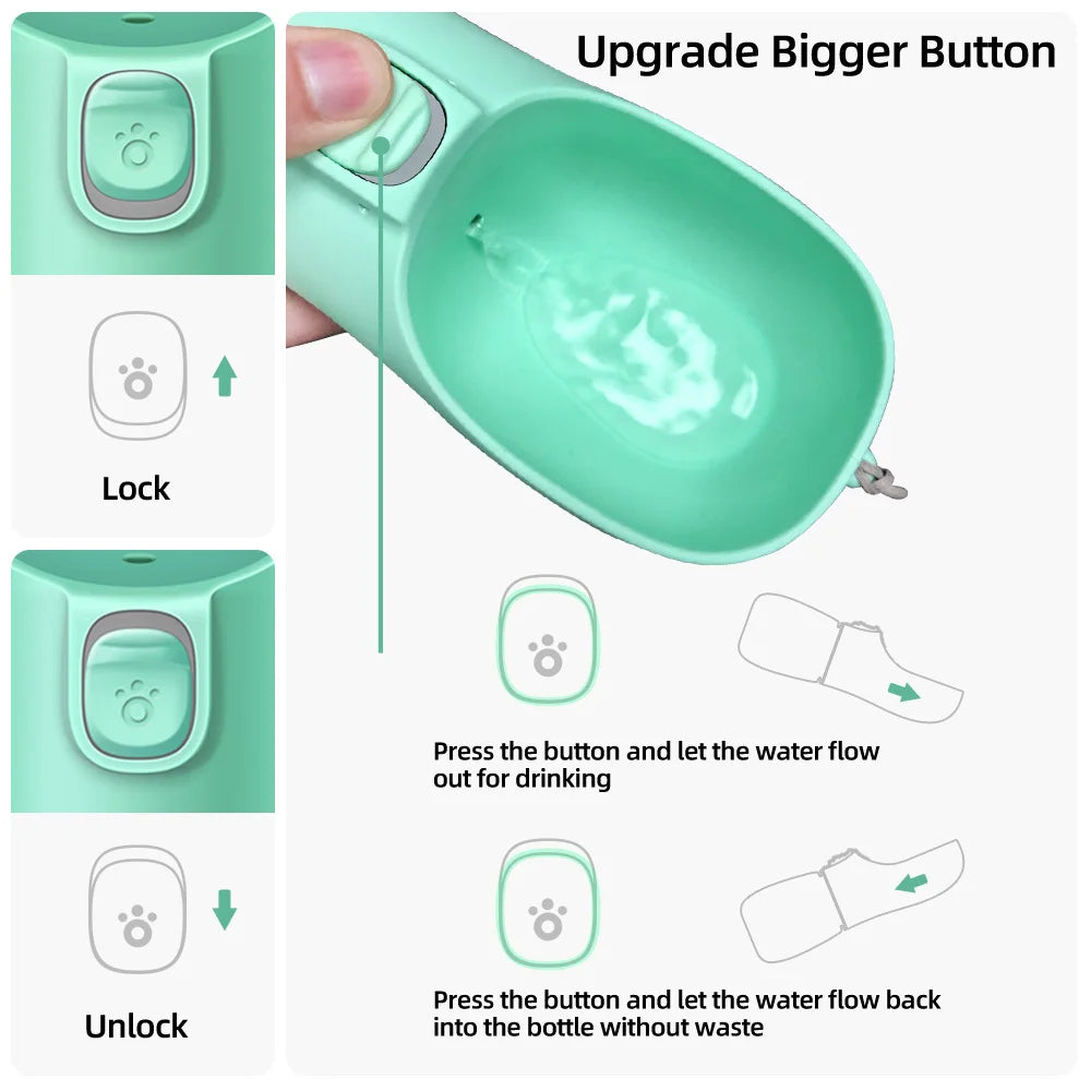 FURLIVIO™ Portable Dog Water Bottle – Leakproof Travel Water Dispenser for Dogs & Cats