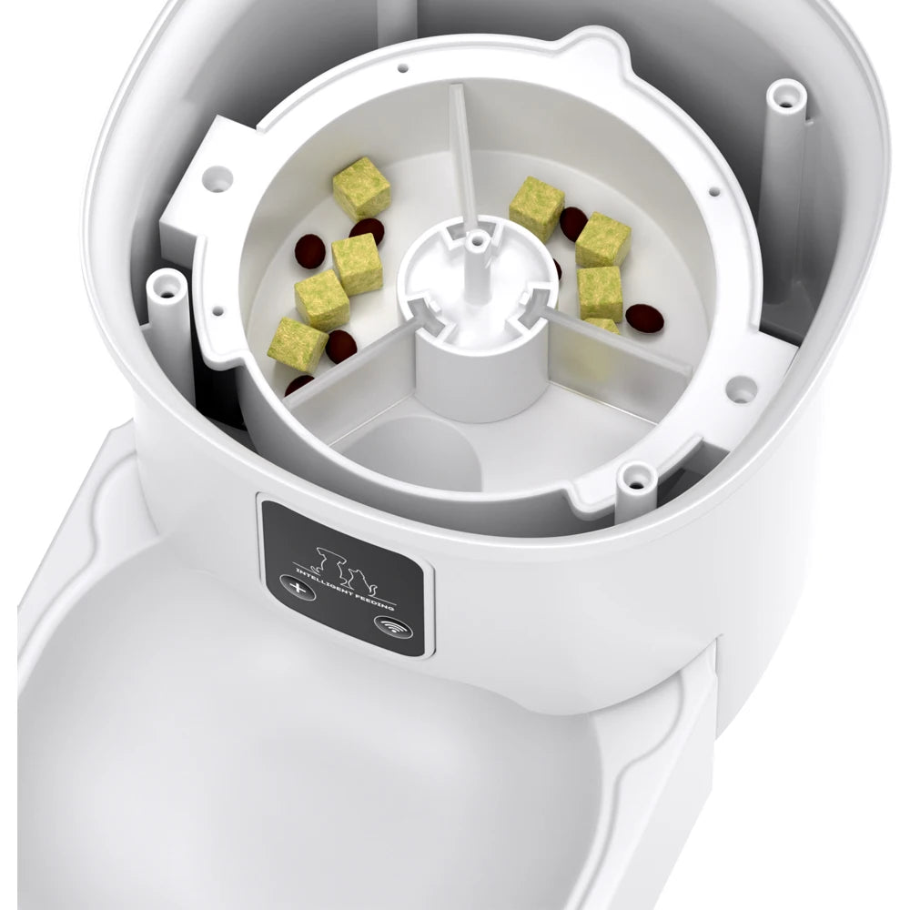 Automatic cat feeder with camera, video pet feeder, 2.4G cat food dispenser, automatic dog feeder