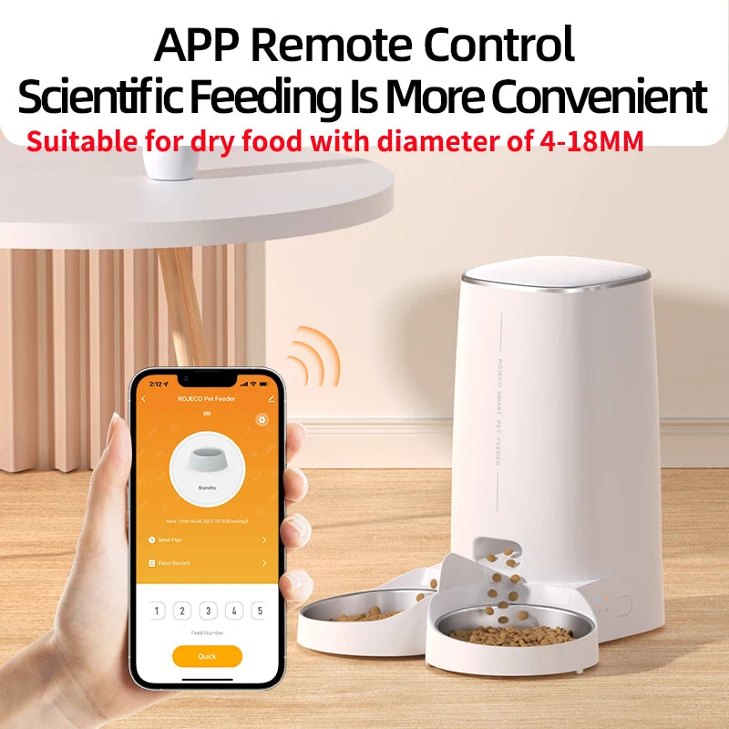 FURLIVIO™ ROJECO 4L WiFi Automatic Pet Feeder with App Control